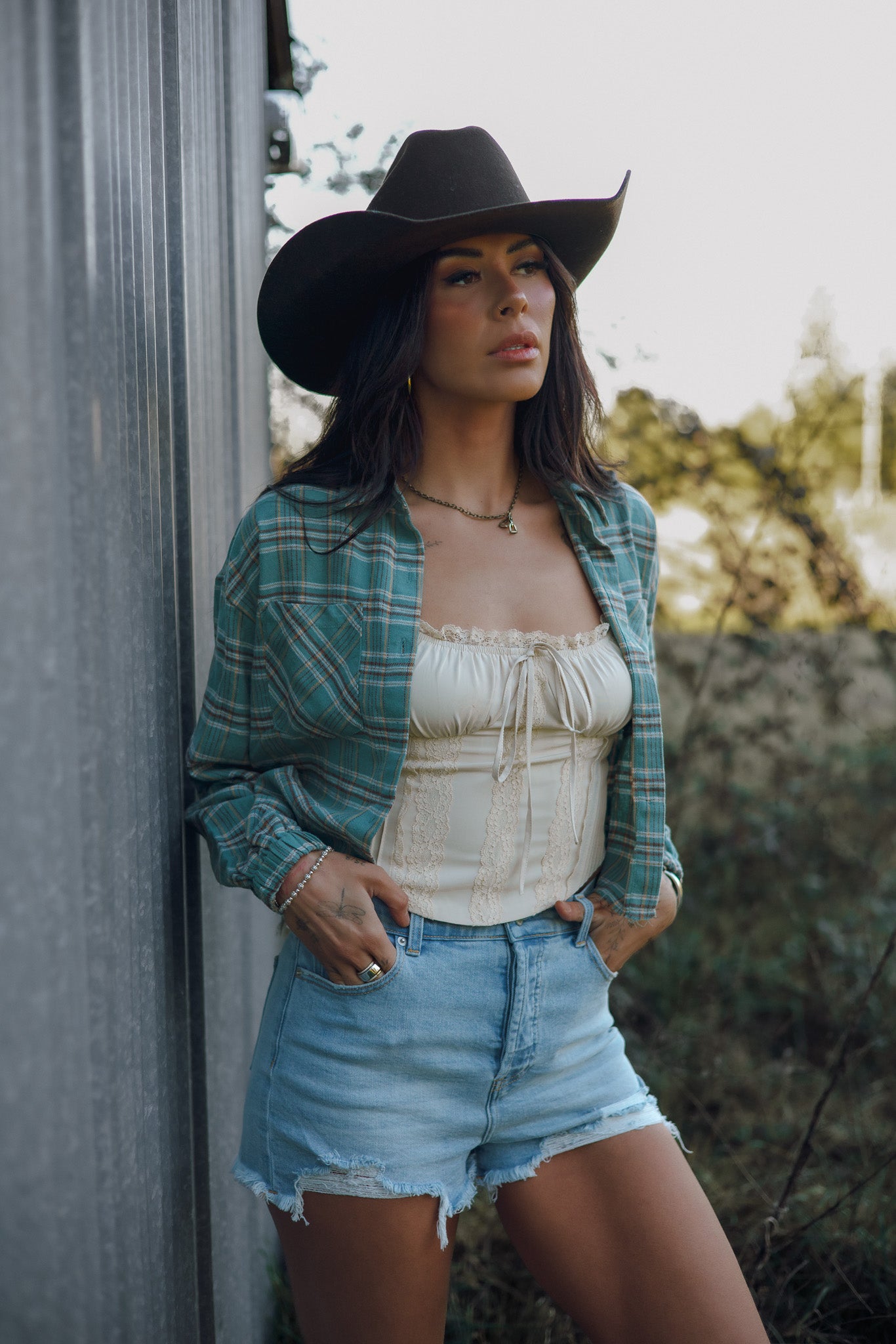 Saylor Distressed Denim Shorts - Light Wash