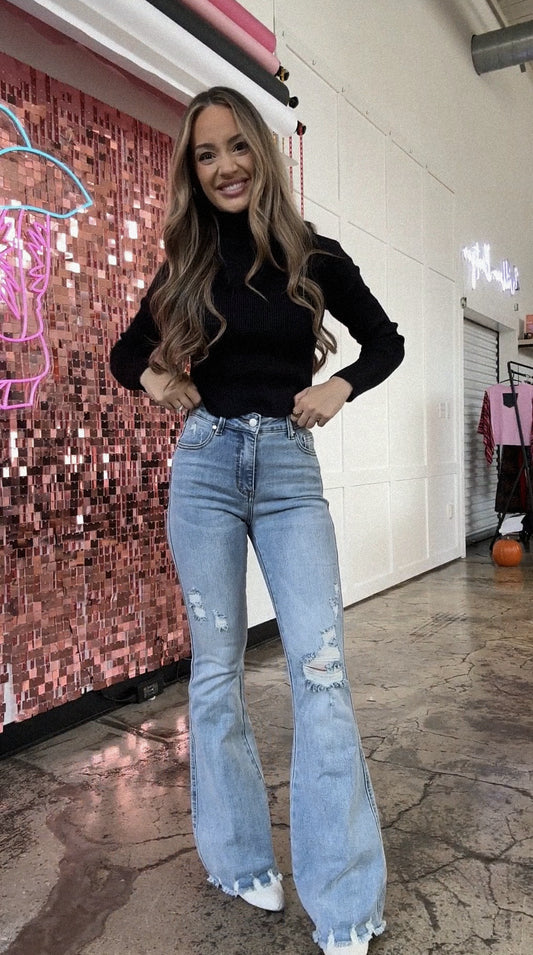 Viral Cindy High Rise Tummy Control Destroy Flare