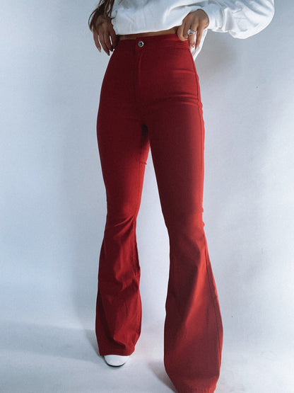 Buy our "Fiona High Waisted Bell Bottom Flare Jeans -  Burgundy" online – Willow Boutique Clothing. Shop stylish Fiona High Waisted Bell Bottom Flare Jeans -  Burgundy today.