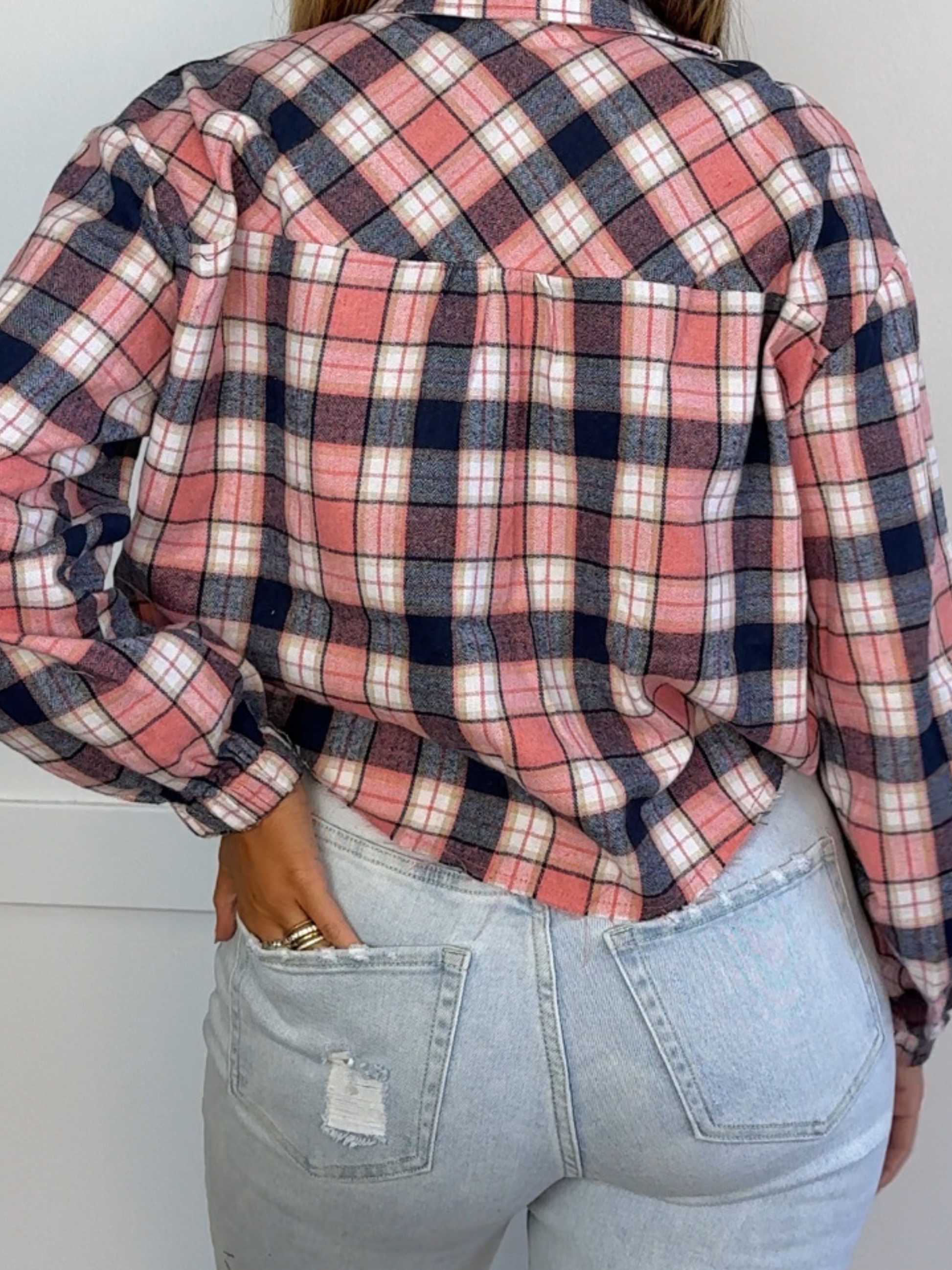 Buy our "Rory Plaid Cropped Flannel" online – Willow Boutique Clothing. Shop stylish Rory Plaid Cropped Flannel today.