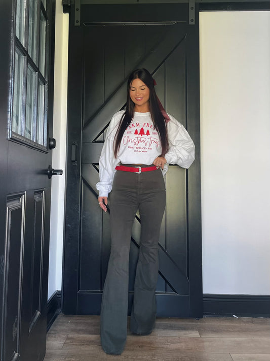 Shop Willie's Christmas Tree Farm Graphic online at Willow Boutique – best boutique for women’s fashion.