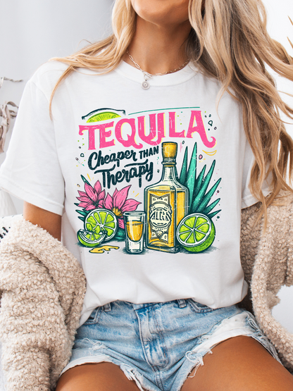Tequila Cheaper Than Therapy Graphic