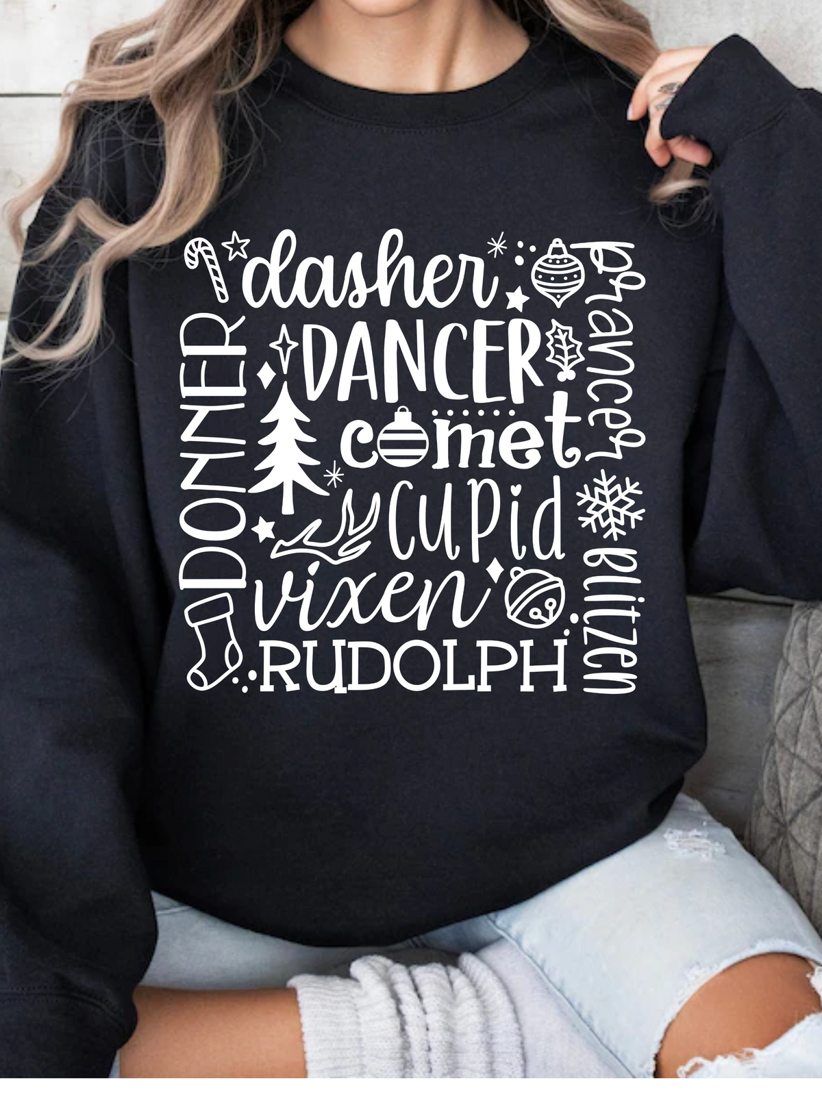 Shop Dasher Dancer Vixen Graphic online at Willow Boutique – best boutique for women’s fashion.