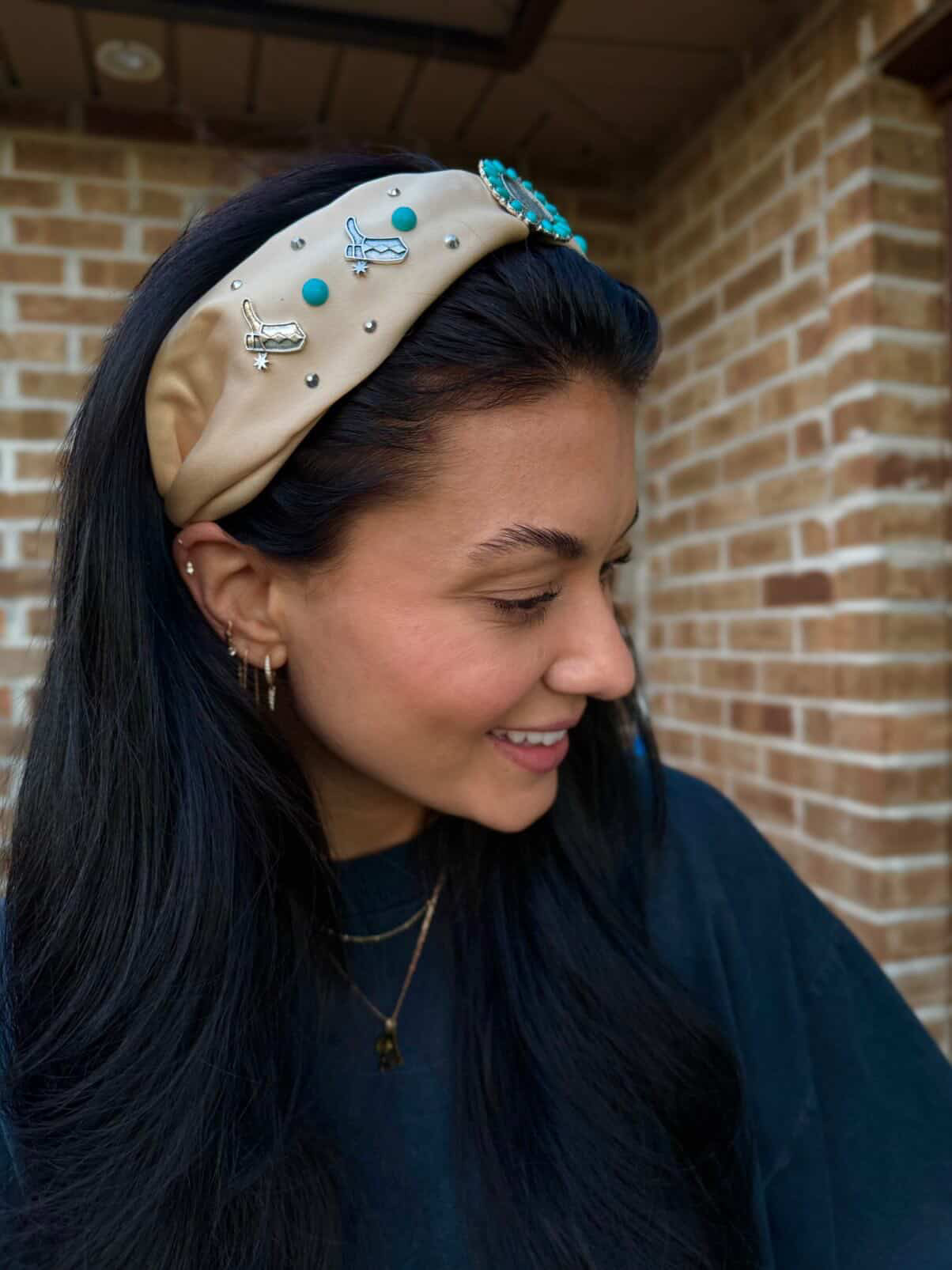 Western Turquoise Top Knotted Headband