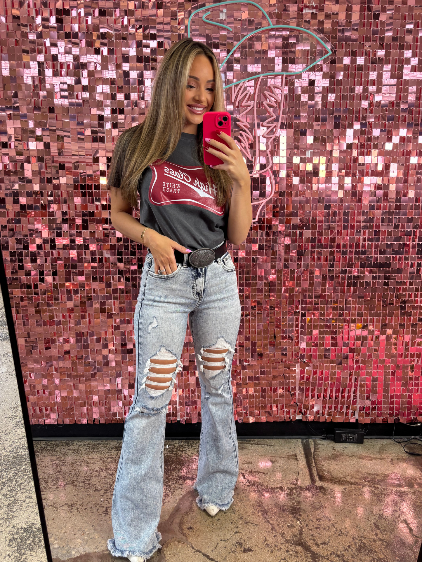 Buy our "Viral Lainey Tummy Control Flare Jeans" online – Willow Boutique Clothing. Shop stylish Viral Lainey Tummy Control Flare Jeans today.