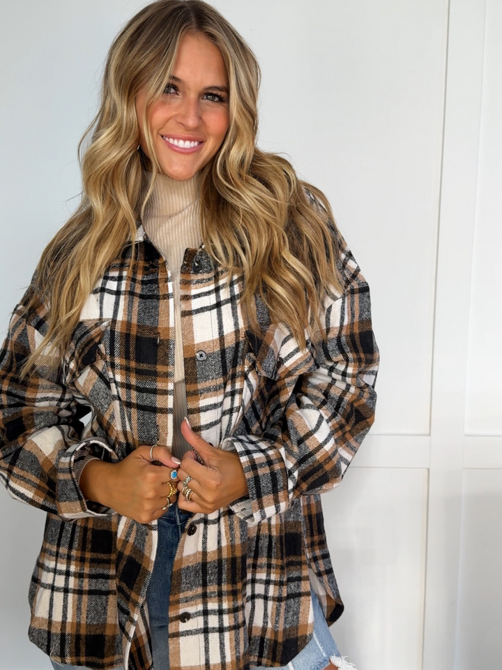 Laylie Plaid Flannel – Oversized Long Sleeve