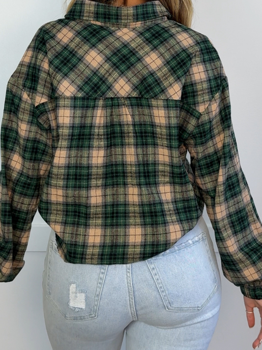Buy our "Rory Plaid Cropped Flannel" online – Willow Boutique Clothing. Shop stylish Rory Plaid Cropped Flannel today.