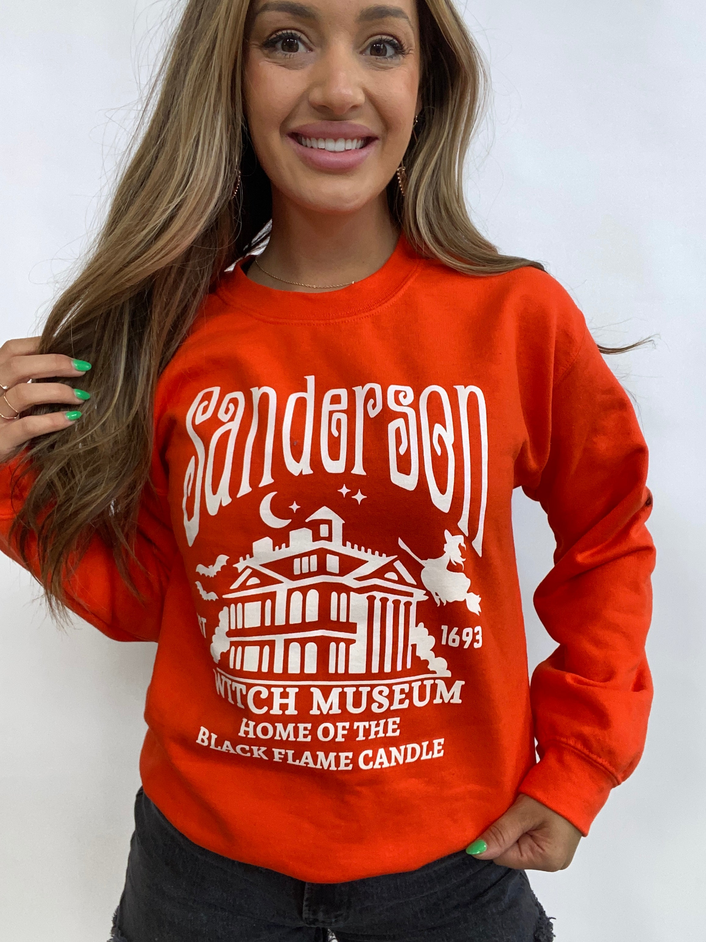 Sanderson Witch Museum Crewneck- Orange