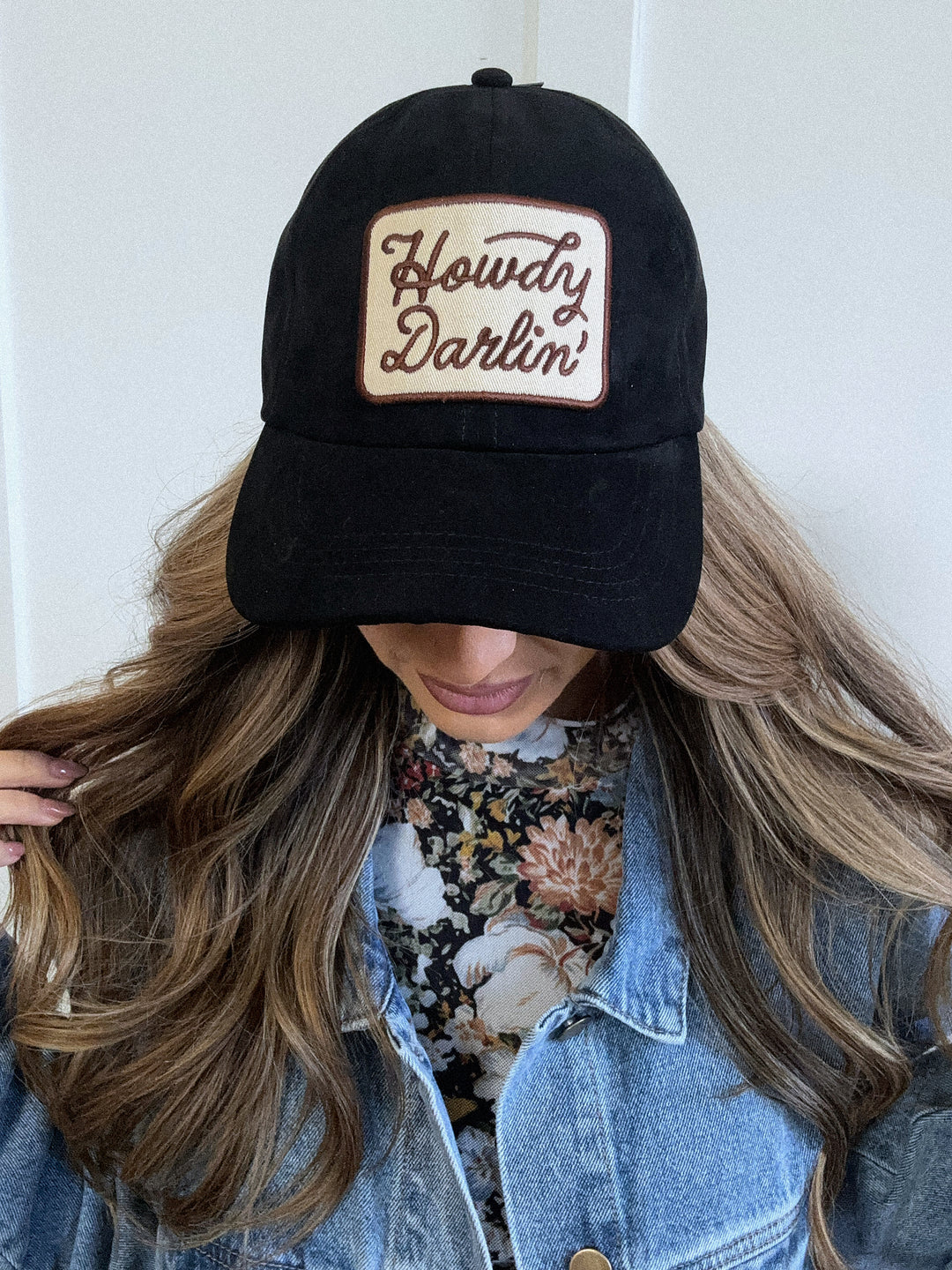 Howdy Darlin' Suede Patch Baseball Cap