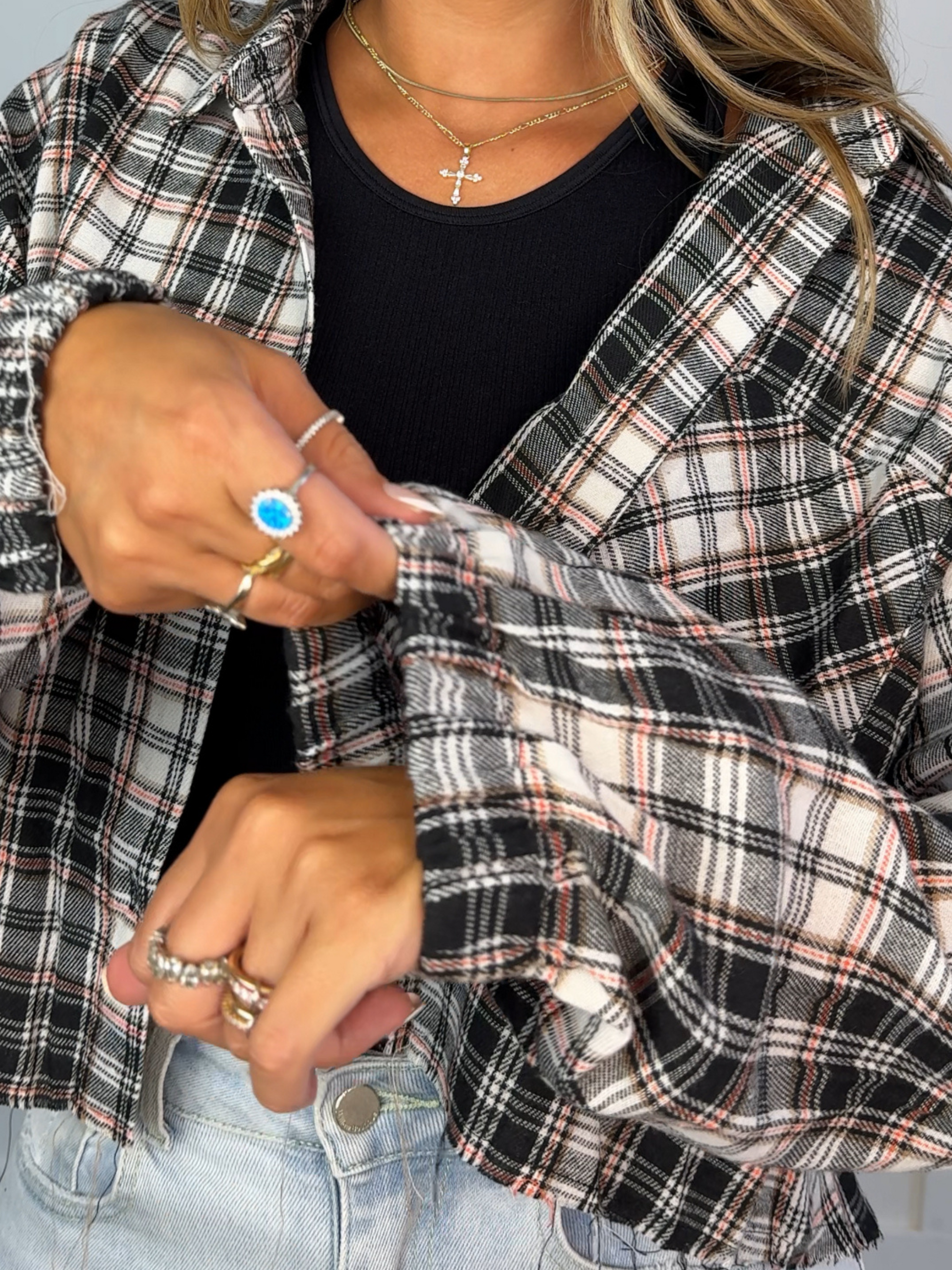 Buy our "Rory Plaid Cropped Flannel" online – Willow Boutique Clothing. Shop stylish Rory Plaid Cropped Flannel today.