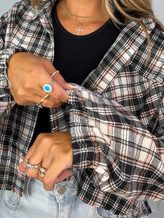 Buy our "Rory Plaid Cropped Flannel" online – Willow Boutique Clothing. Shop stylish Rory Plaid Cropped Flannel today.