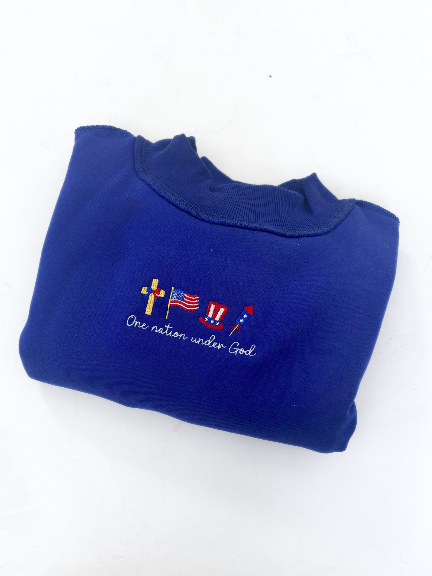 Tilly One Nation Embroidered Reversible Oversized Mockneck Crew