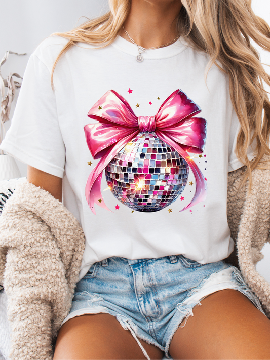 Disco Babe Bow Graphic Tee