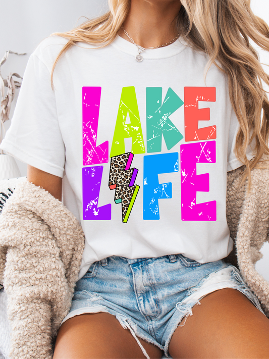 Retro Lake Life Graphic