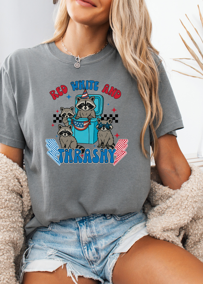 Red, White & Trashy Graphic -Shirt