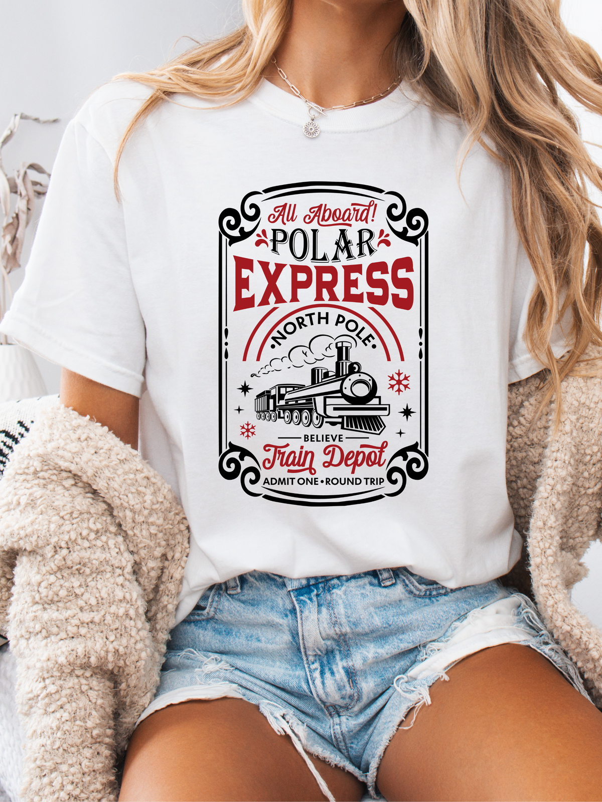 All Aboard North Pole Train Depot Graphic