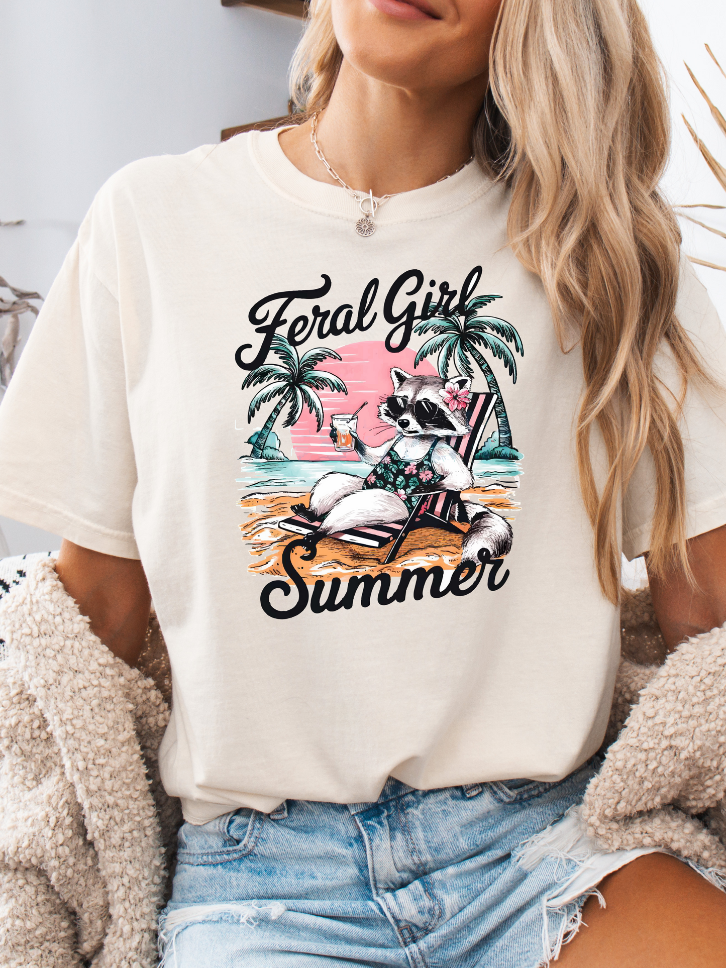 Feral Girl Summer Graphic