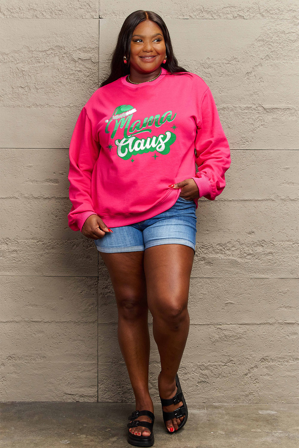 PREORDER: "Mama Claus" Round Neck Sweatshirt