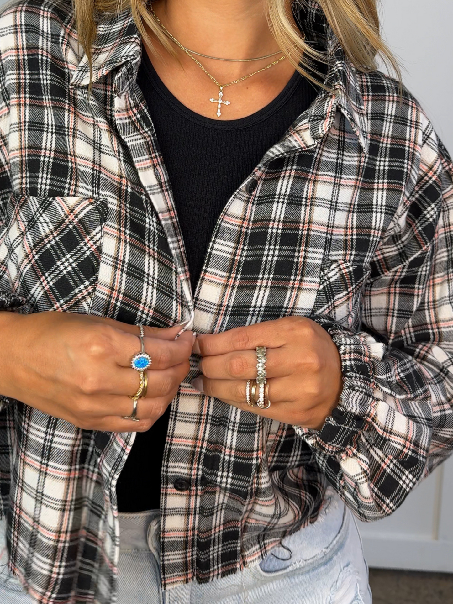 Buy our "Rory Plaid Cropped Flannel" online – Willow Boutique Clothing. Shop stylish Rory Plaid Cropped Flannel today.