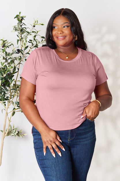 Buy our "Renee Round Neck Short Sleeve T-Shirt" online – Willow Boutique Clothing. Shop stylish Renee Round Neck Short Sleeve T-Shirt today.