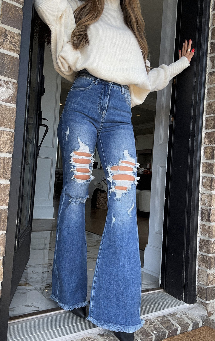 Viral Lainey Tummy Control Flare Jeans