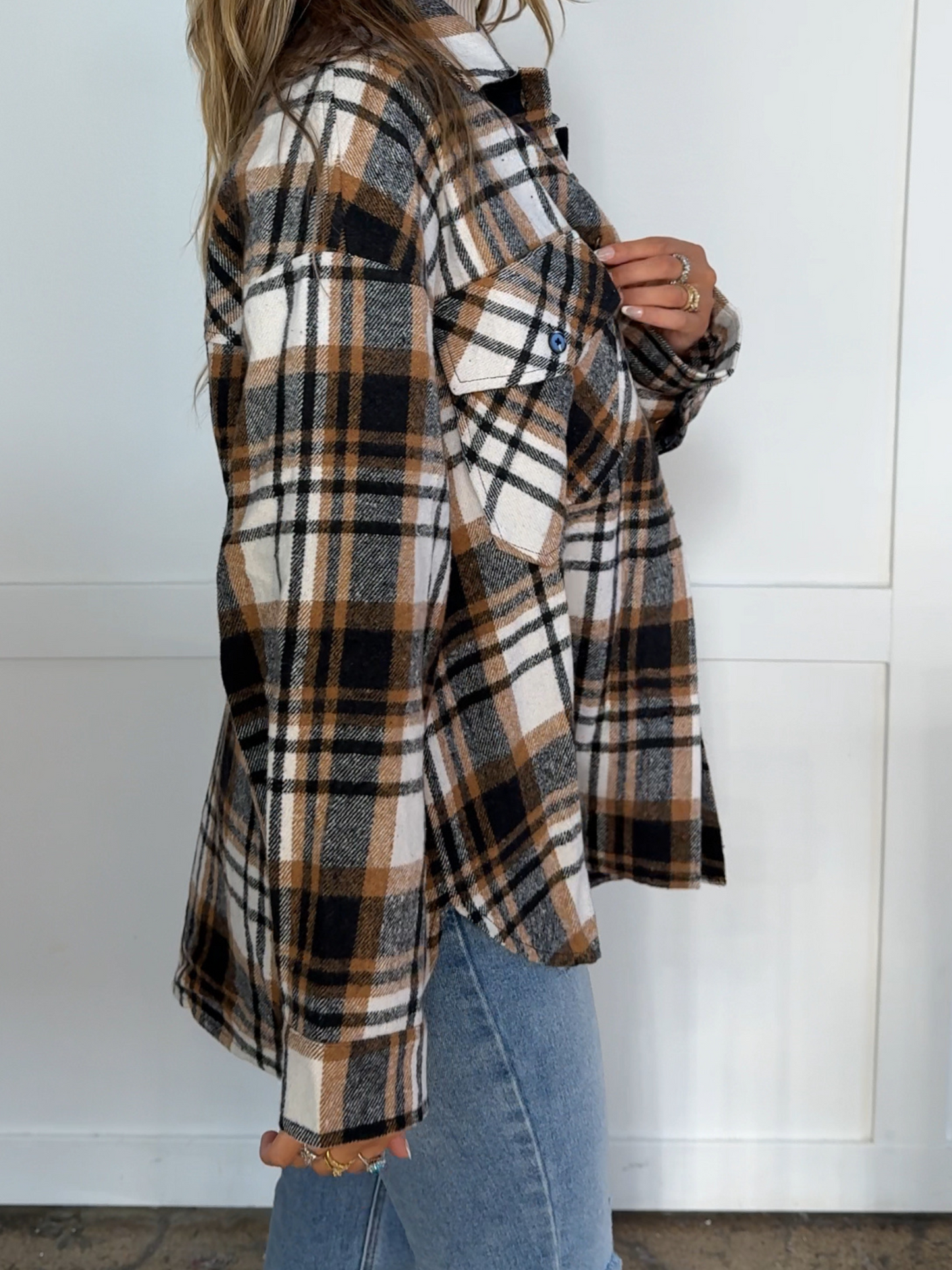 Laylie Plaid Flannel – Oversized Long Sleeve