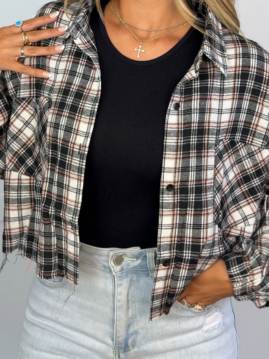 Buy our "Rory Plaid Cropped Flannel" online – Willow Boutique Clothing. Shop stylish Rory Plaid Cropped Flannel today.