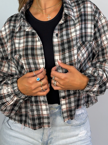 Buy our "Rory Plaid Cropped Flannel" online – Willow Boutique Clothing. Shop stylish Rory Plaid Cropped Flannel today.