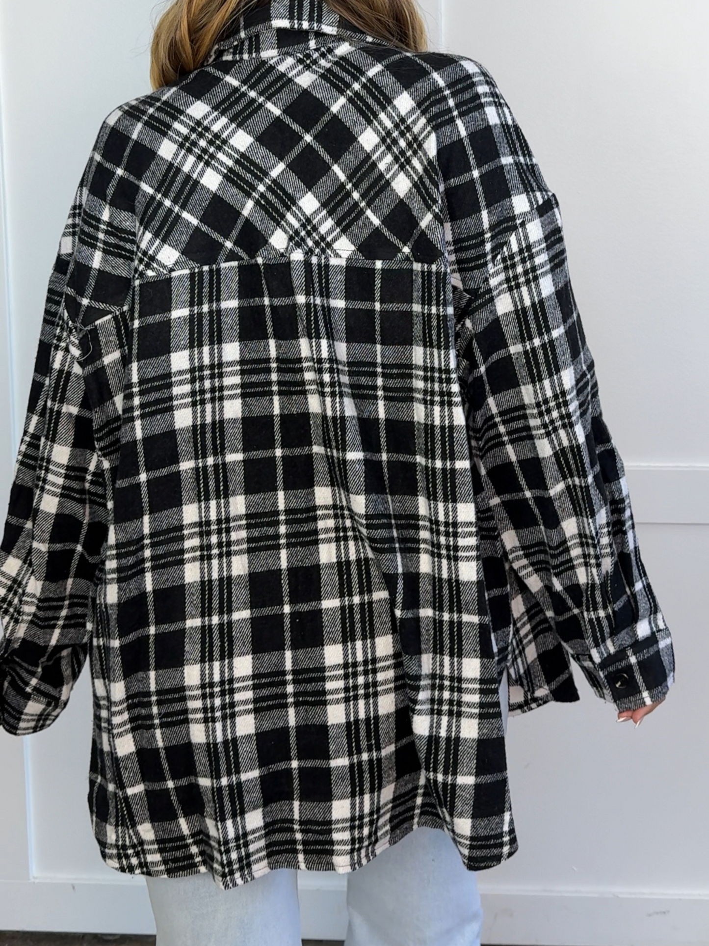 Laylie Plaid Flannel – Oversized Long Sleeve
