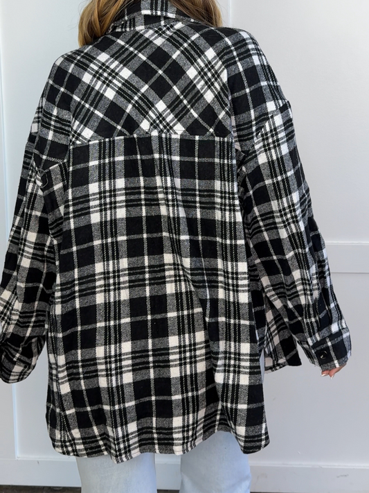 Laylie Plaid Flannel – Oversized Long Sleeve