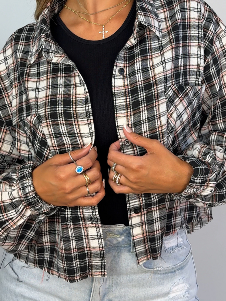 Buy our "Rory Plaid Cropped Flannel" online – Willow Boutique Clothing. Shop stylish Rory Plaid Cropped Flannel today.