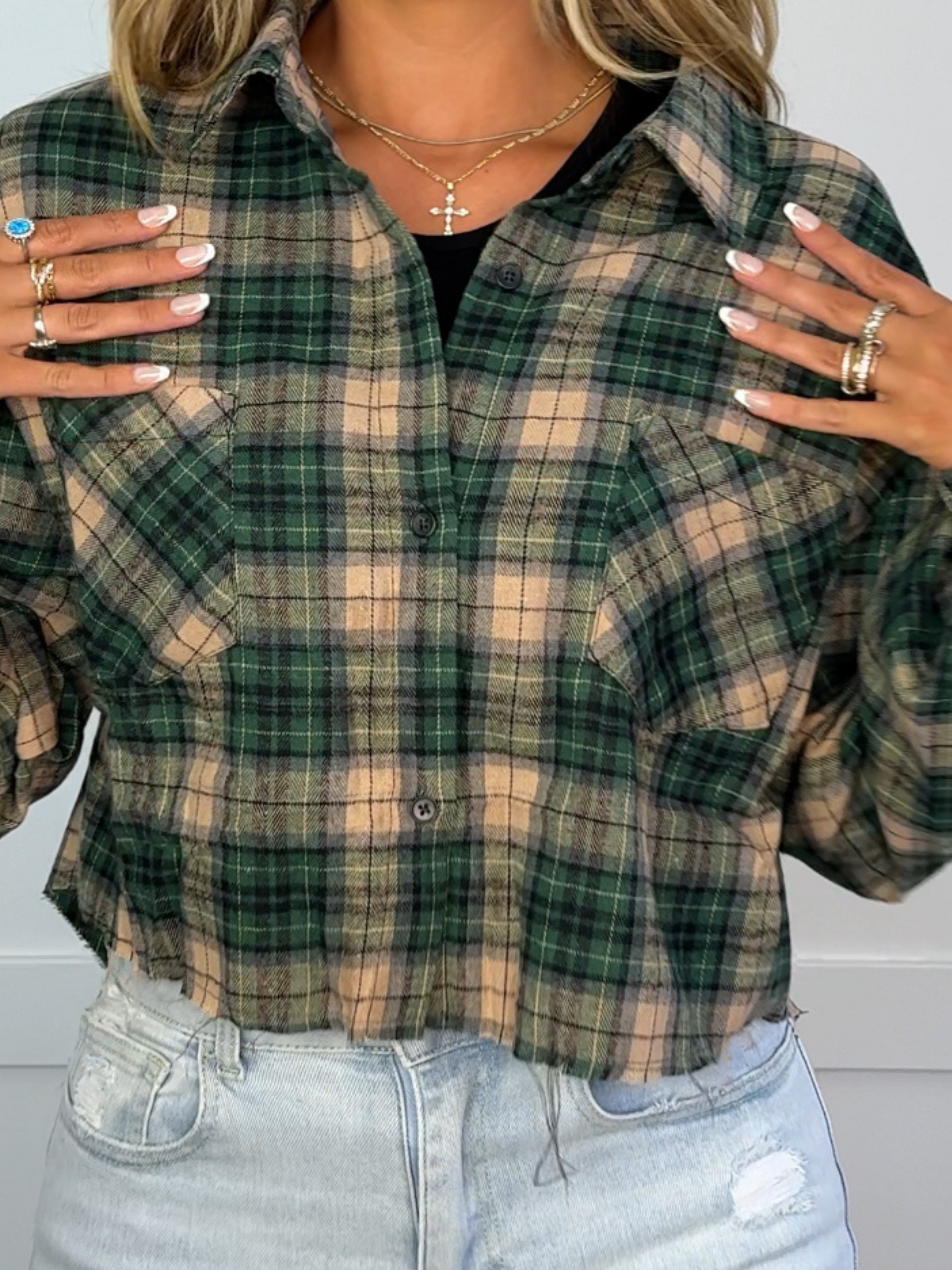 Buy our "Rory Plaid Cropped Flannel" online – Willow Boutique Clothing. Shop stylish Rory Plaid Cropped Flannel today.