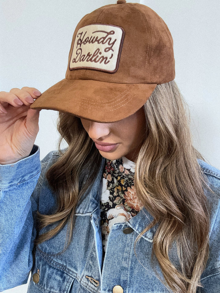 Howdy Darlin' Suede Patch Baseball Cap