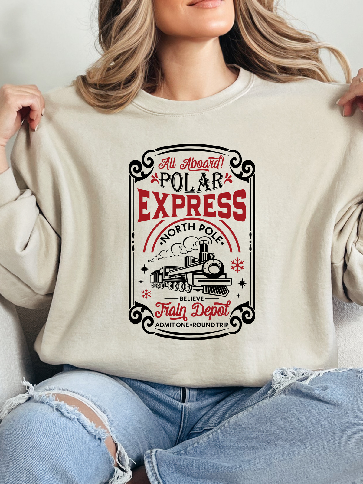 All Aboard North Pole Train Depot Graphic
