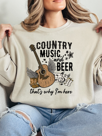 Country Music And Beer Graphic