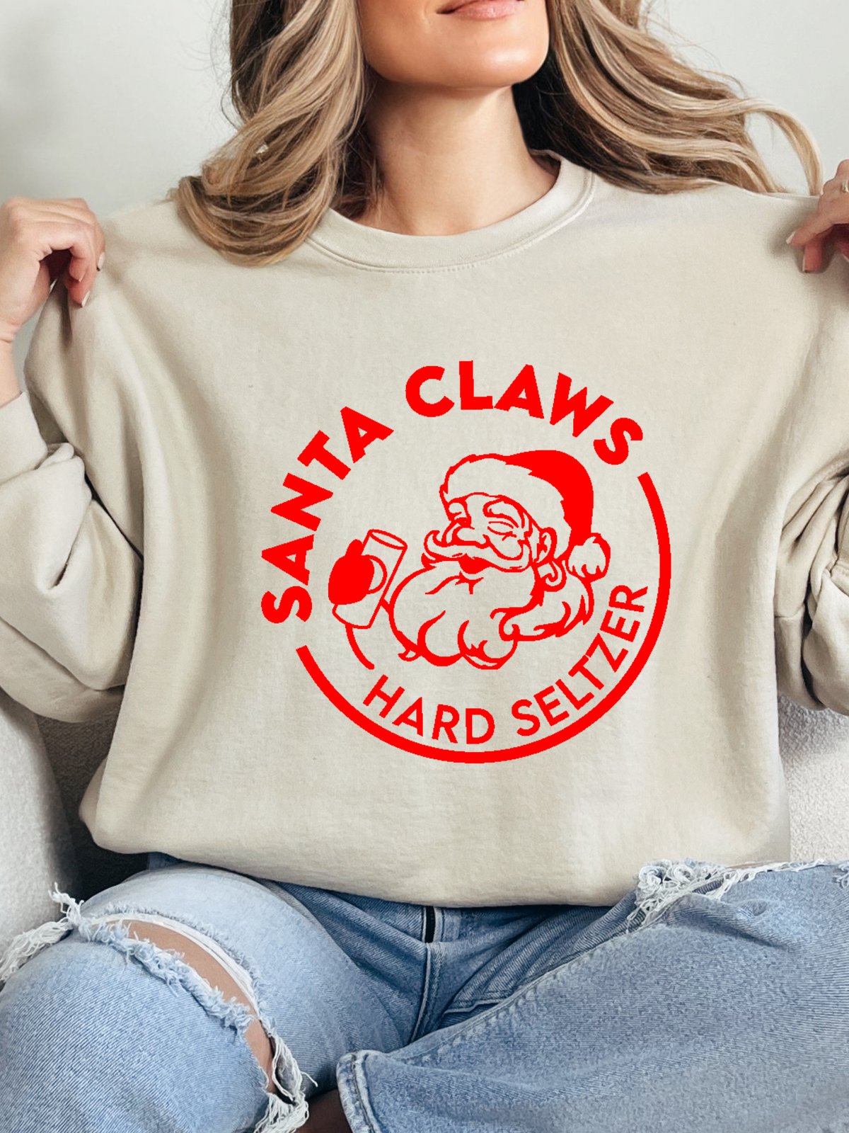 Santa Claws Crewneck Graphic