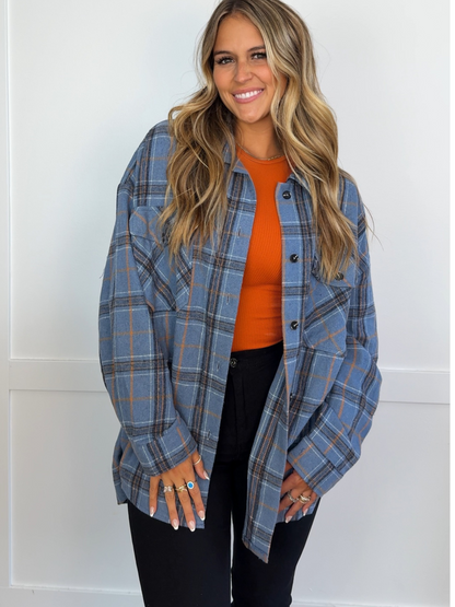 Laylie Plaid Flannel – Oversized Long Sleeve