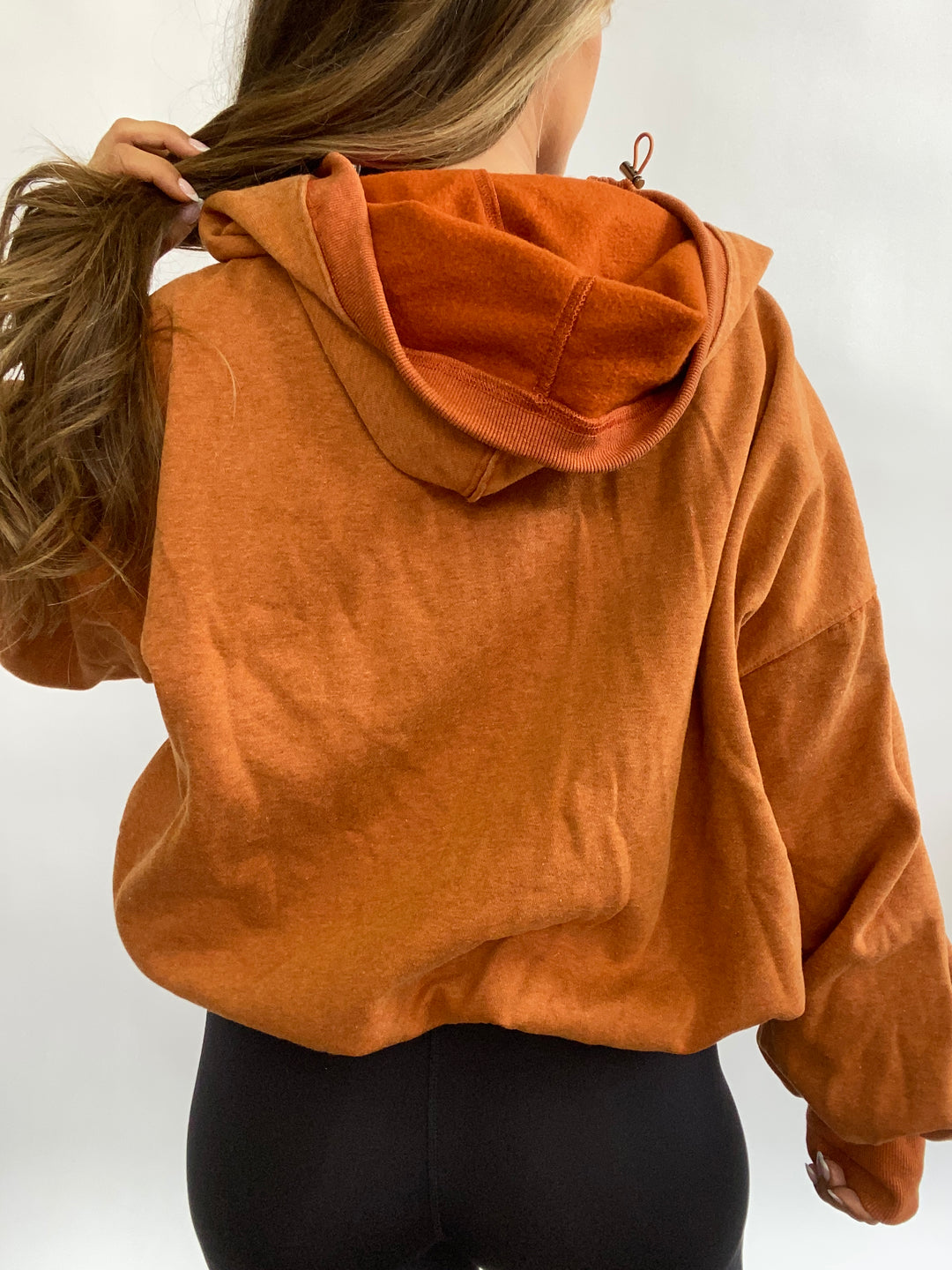 Nessa Quarter Zip Pullover Jacket - Vintage Rust