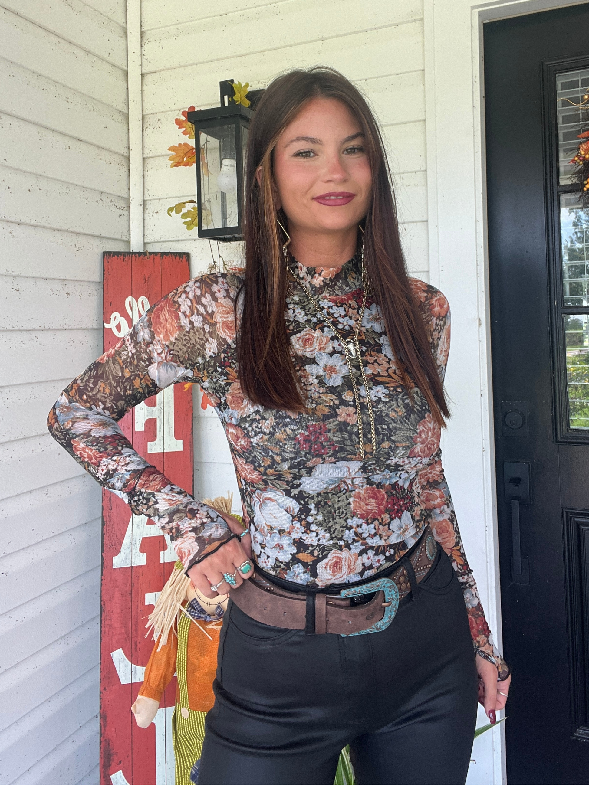 Buy our "Floral Mesh Long Sleeve Top" online – Willow Boutique Clothing. Shop stylish Floral Mesh Long Sleeve Top today.