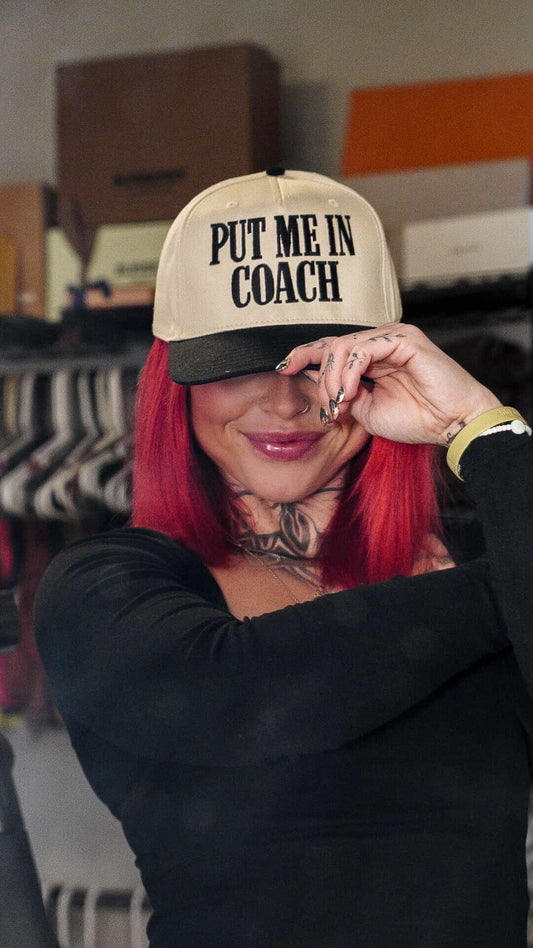 Put Me In Coach Trucker Hat