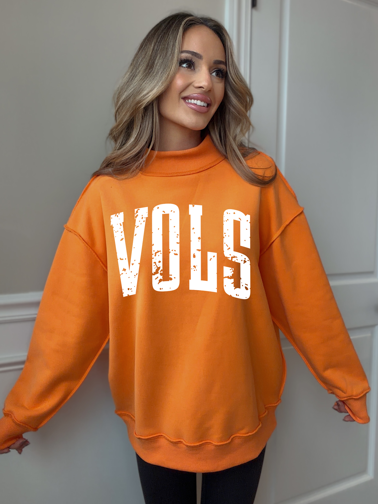 Tilly VOLS Reversible Oversized Mockneck Crew