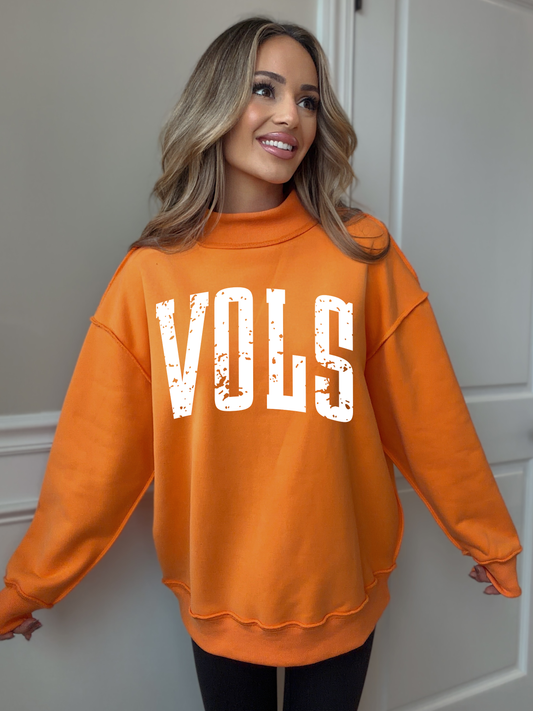 Tilly VOLS Reversible Oversized Mockneck Crew