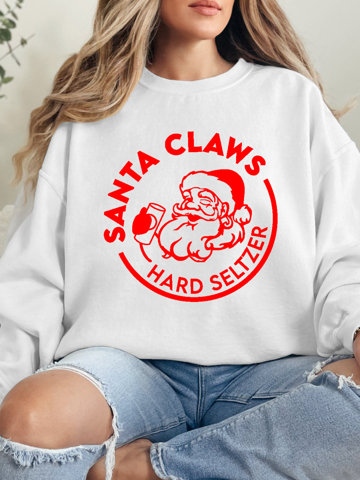 Santa Claws Crewneck Graphic