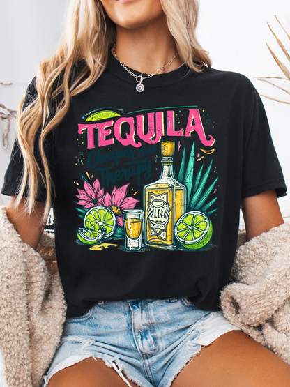 Tequila Cheaper Than Therapy Graphic