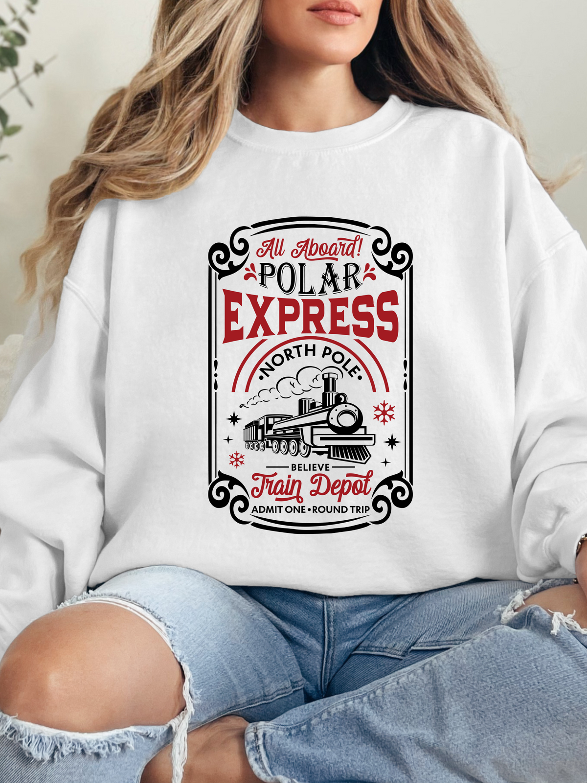 All Aboard North Pole Train Depot Graphic