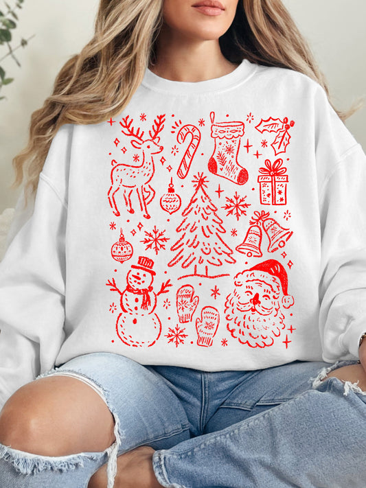 Whimsical Christmas Graphic Crewneck
