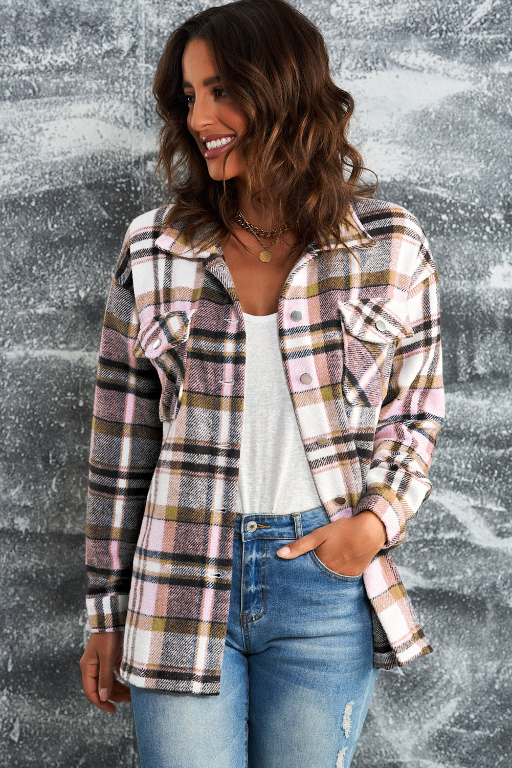 Buy our "PREORDER: Aspen Plaid Button Front Shirt Jacket with Breast Pockets" online – Willow Boutique Clothing. Shop stylish PREORDER: Aspen Plaid Button Front Shirt Jacket with Breast Pockets today.