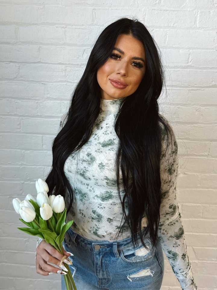 Buy our "Floral Mesh Long Sleeve Top" online – Willow Boutique Clothing. Shop stylish Floral Mesh Long Sleeve Top today.