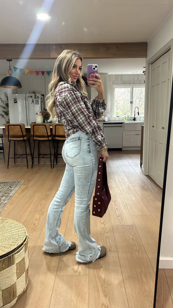 Rory Plaid Cropped Flannel