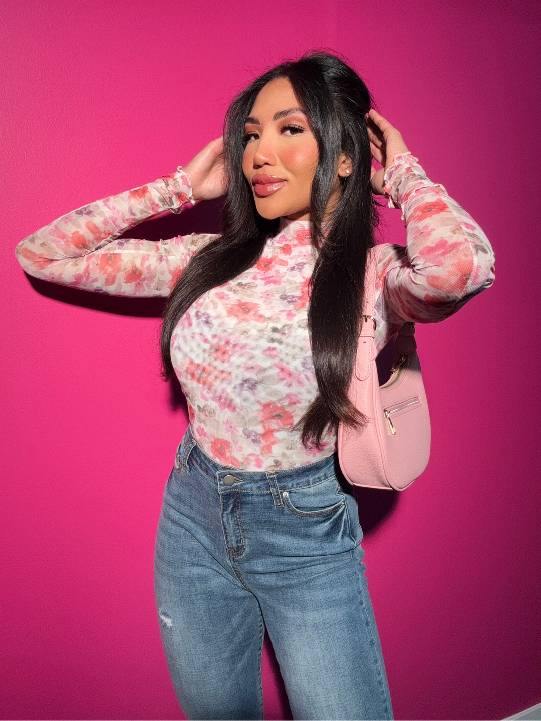 Buy our "Floral Mesh Long Sleeve Top" online – Willow Boutique Clothing. Shop stylish Floral Mesh Long Sleeve Top today.